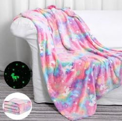 MINI BISCUIT - COUVERTURE PHOSPHORESCENTE – LICORNES MAGIQUES 50